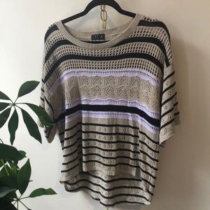 Knitted High Low Top